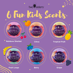 Two Sisters Mystical bubbles create colorful bath time play and sensory fun.