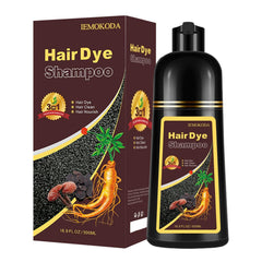 TYAYW Chestnut Brown Hair Dye Shampoo bottle showing 3-in-1 formula.