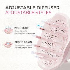 TYMO AIRHYPE Compact comb nozzle aids detangling during blowouts.
