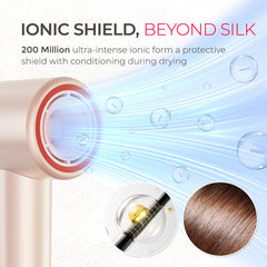 TYMO AIRHYPE Compact concentrator attachment delivers precise straight styling.