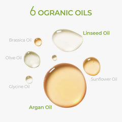 TYMO argan-oil-blend demonstrates six-oil formula for frizz reduction.