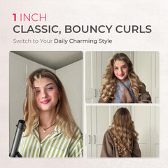 TYMO curling iron set upgraded clip and ergonomic handle for comfortable styling