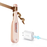 TYMO curling iron short hair curve close-up for crease-free edge styling.