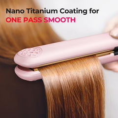 TYMO flat iron heats in 10 seconds for quick styling