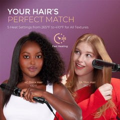 TYMO FLIPRO T-Sensor comb teeth protect scalp during styling with precision