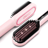 TYMO hair straightener brush dense bristles close-up for faster styling