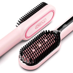 TYMO hair straightener brush dense bristles close-up for faster styling