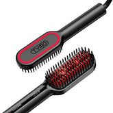 TYMO Hair Straightener Brush with wave-design teeth for fast, even one-pass styling