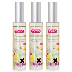 TYMO heat protectant spray bottle shows lightweight protection for heat styling