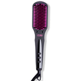 TYMO Ionic hair straightener brush with air-sandwich teeth for gentle, even heat styling.