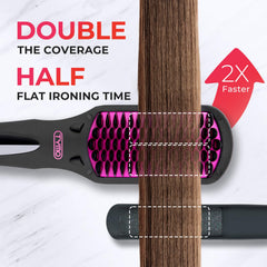 TYMO Ionic brush black teeth shield scalp while helping set and shape hair.