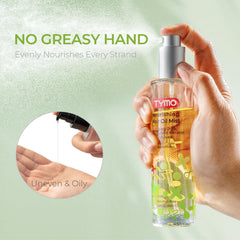 TYMO olive-oil-infused blend emphasizes deep hydration and natural shine.