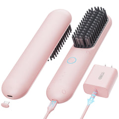 TYMO Porta Pro cordless straightener brush for travel touch-ups and smooth results.