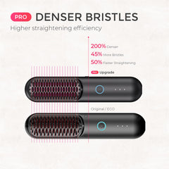 TYMO Porta Pro dense bristles boost efficient straightening and smoothing.