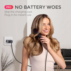TYMO Porta Pro fast charger powering quick on-the-go styling sessions.