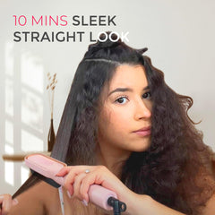TYMO Ring Hair Straightener Brush 3D teeth close-up demonstrating dense contact for even heat.