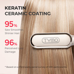 TYMO Ring Hair Straightener Comb keratin coating plate reduces heat stress