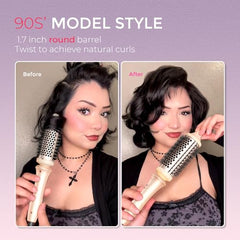 TYMO STYLUX pink in-use blowout demonstrating volume and shine