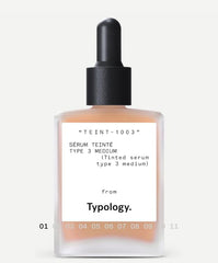 Typology tinted serum application drops for precise dosing