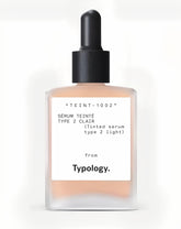 Typology tinted serum Type 2 Light bottle with vitamin C for subtle glow hydration.