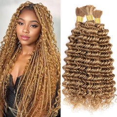 TzreisXu bulk deep-wave braiding bundle shows smooth, tangle-free texture for boho braids