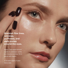 U Beauty The RETURN Eye Concentrate under-eye application close-up shows lifting and brightening potential