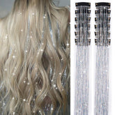 Ubeleco silver hair tinsel kit in packaging for festival sparkle