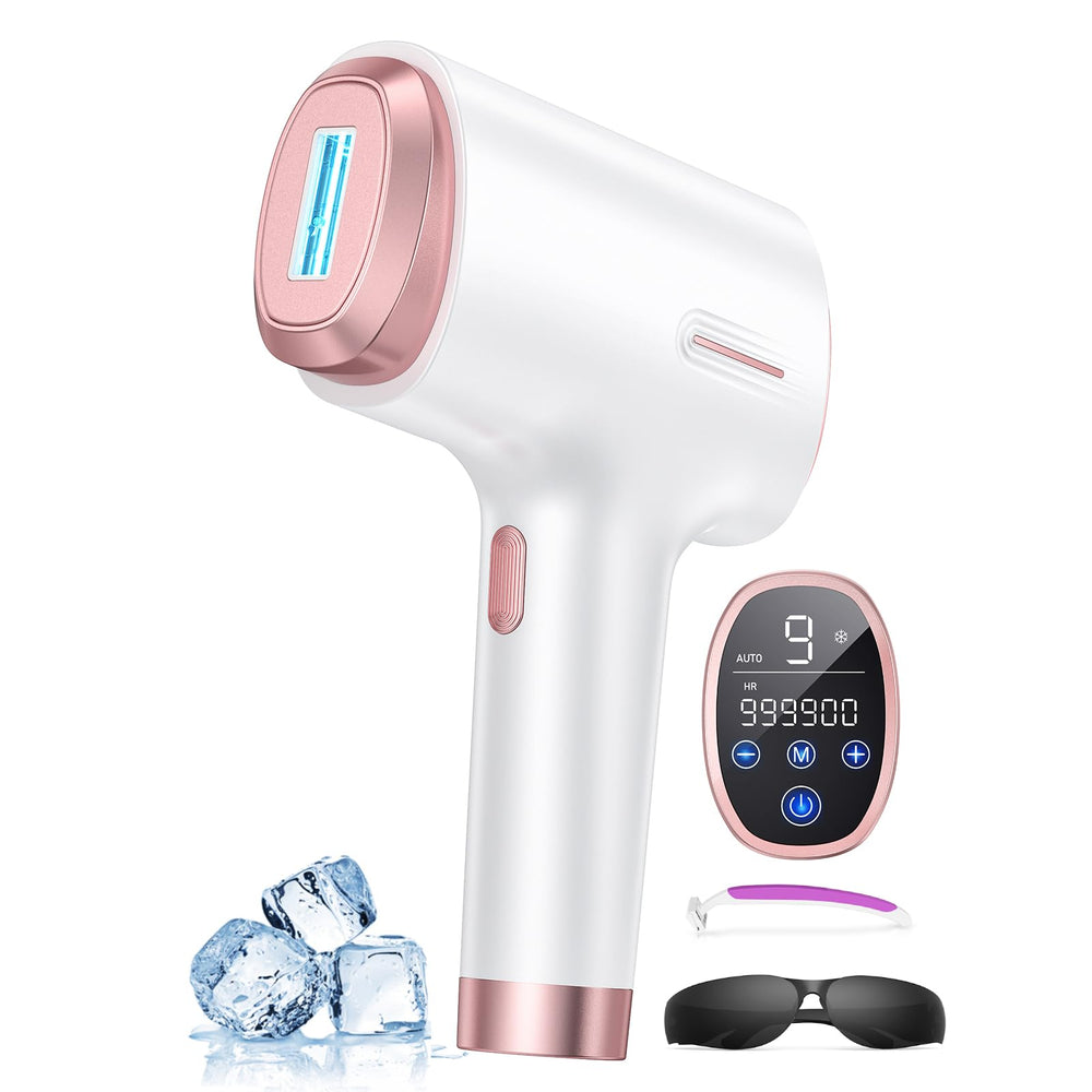 Ubroo 07Pro face shown with ice cooling for gentle facial hair removal