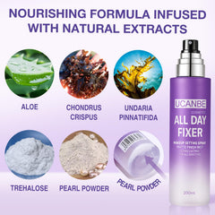UCANBE aloe and trehalose hydrates skin under makeup for comfortable wear