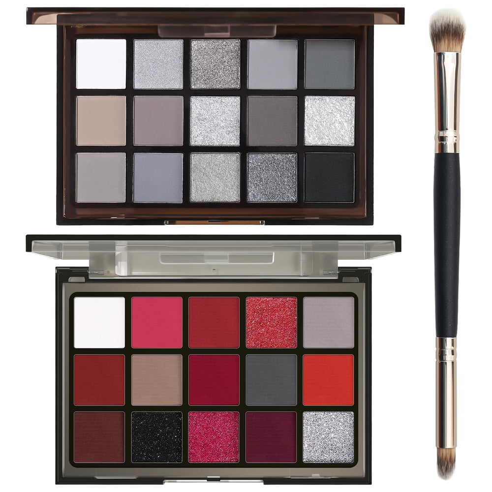 UCANBE Black Meteors palette close-up swatches for dramatic smoky eyes
