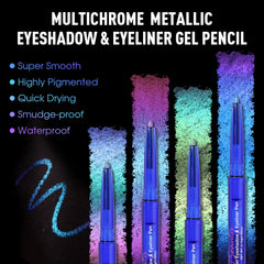 UCANBE chameleon metallic glitter finish swatch, light-catching sparkle for bold lids.