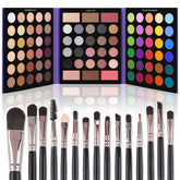 UCANBE Eyeshadow Palette open swatches showcase 86 shades for endless day-to-night looks.
