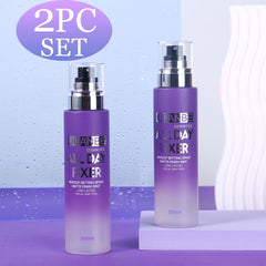 UCANBE setting spray bottle with matte finish demonstrates long-lasting wear potential.