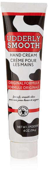 Udderly Smooth Hand Cream Original Formula bottle shown for long-lasting hydration.