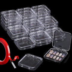Udefineit 27pcs press-on nail boxes provide clear visibility for easy nail selection