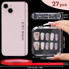 Udefineit clear acrylic nail box shows nails without opening for quick viewing