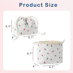 uekeboag Coquette floral drawstring closure keeps contents secure during travel