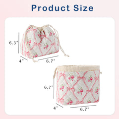 uekeboag drawstring-top cute travel bag open showing accessible storage.