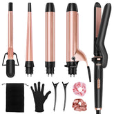 Ufree 5-in-1 curling iron tapered 0.35-0.71 in barrel for customizable waves