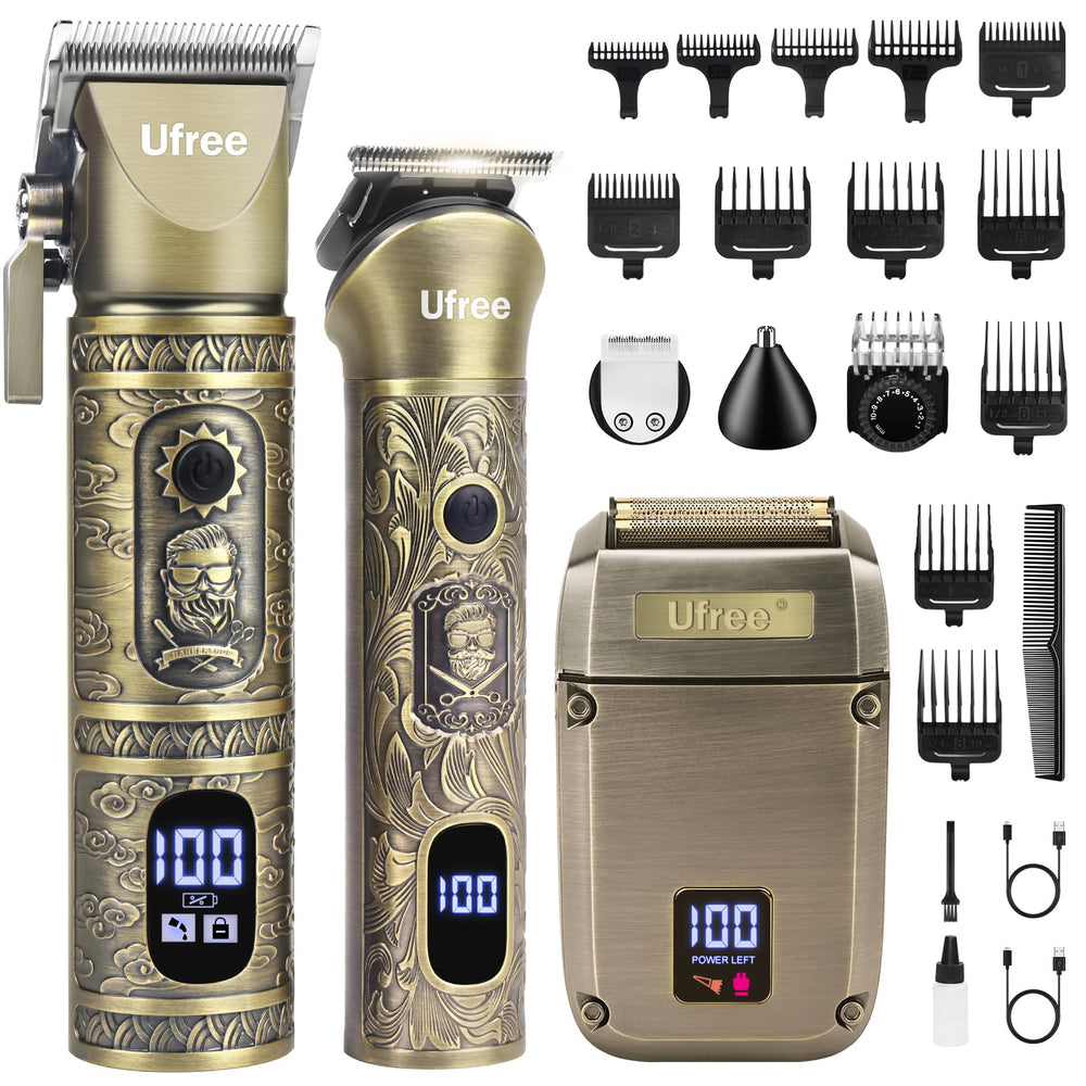 Ufree beard trimmer with metal body for precise grooming on the go.
