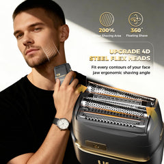 Ufree shaver LED display clearly shows battery status for easy recharging reminders.