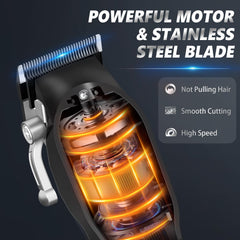 Ufree hair clippers LCD display emphasizing battery status for carefree sessions