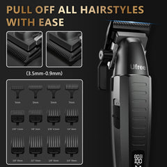 Ufree hair clippers LED battery display highlighting quick-charge readiness