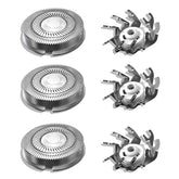 UICINOY replacement head for electric shaver showing durable steel for a close shave.
