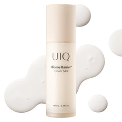 UIQ Biome Barrier Cream Mist pump delivers quick hydration with a smooth, non-sticky feel.