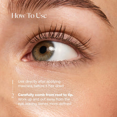 UKLASH before and after lashes showing cleaner, longer-looking lashes after combing