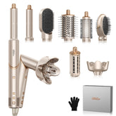 UKLISS 8-in-1 foldable hair dryer brush for fast styling on the go.