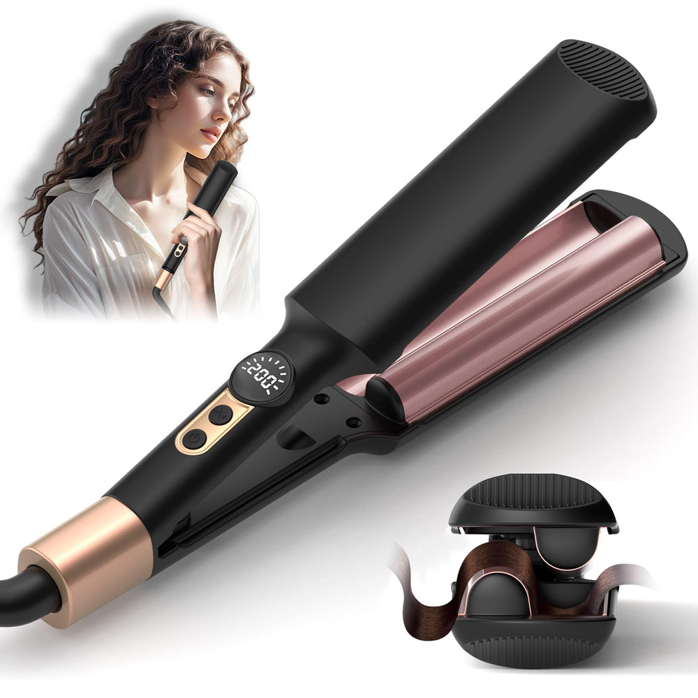 UKLISS Mini Waver closeup handle shows ergonomic grip for effortless styling