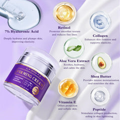 UKVOA retinol neck cream texture close-up shows rich, hydrating formula