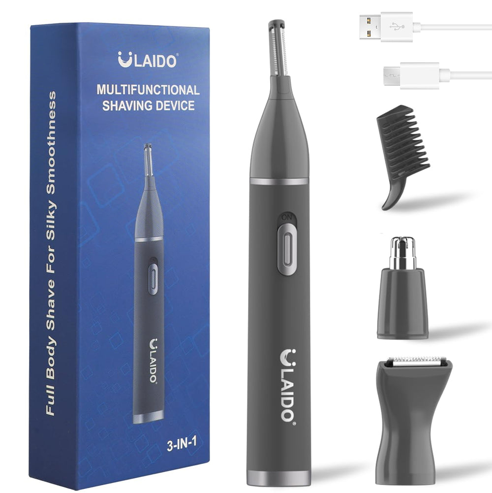 ULAIDO nose-trimmer close-up with 8700RPM blades for precise nose hair removal